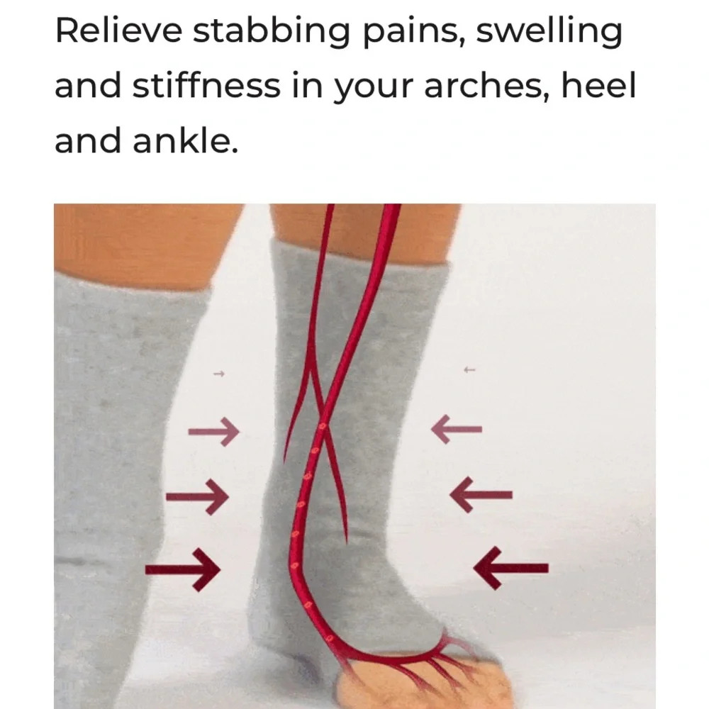 Bamboo Gray Compression Foot sleeves - Picture 8 of 10